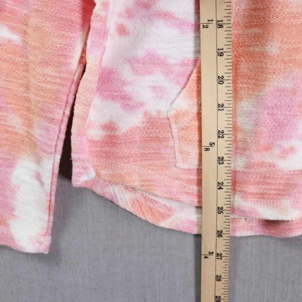 Southern Spirit Hoodie Sweatshirt Women S Coral Pink Tie Dye Terry Pullover New - Picture 7 of 10